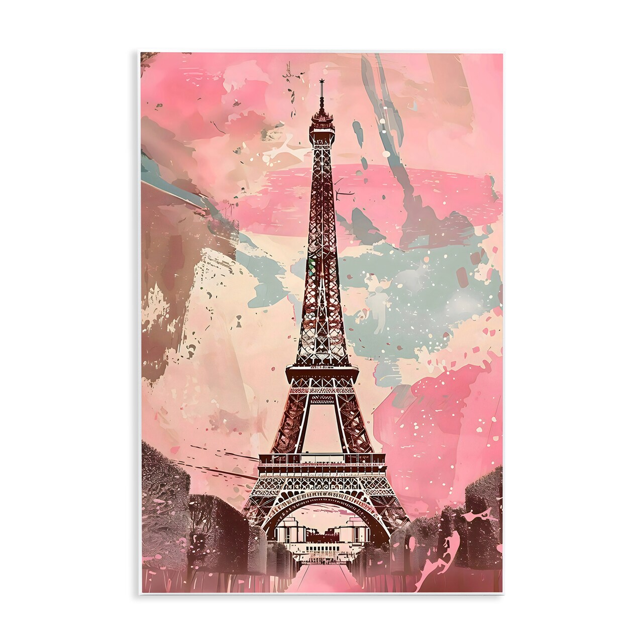 Stupell Industries Parisian Tower Pink & Blue Wall Plaque, design by Creative Studio